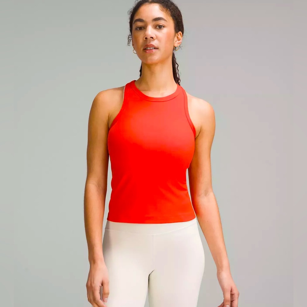 Lululemon High Neck Align Tank Top in Solar Orange